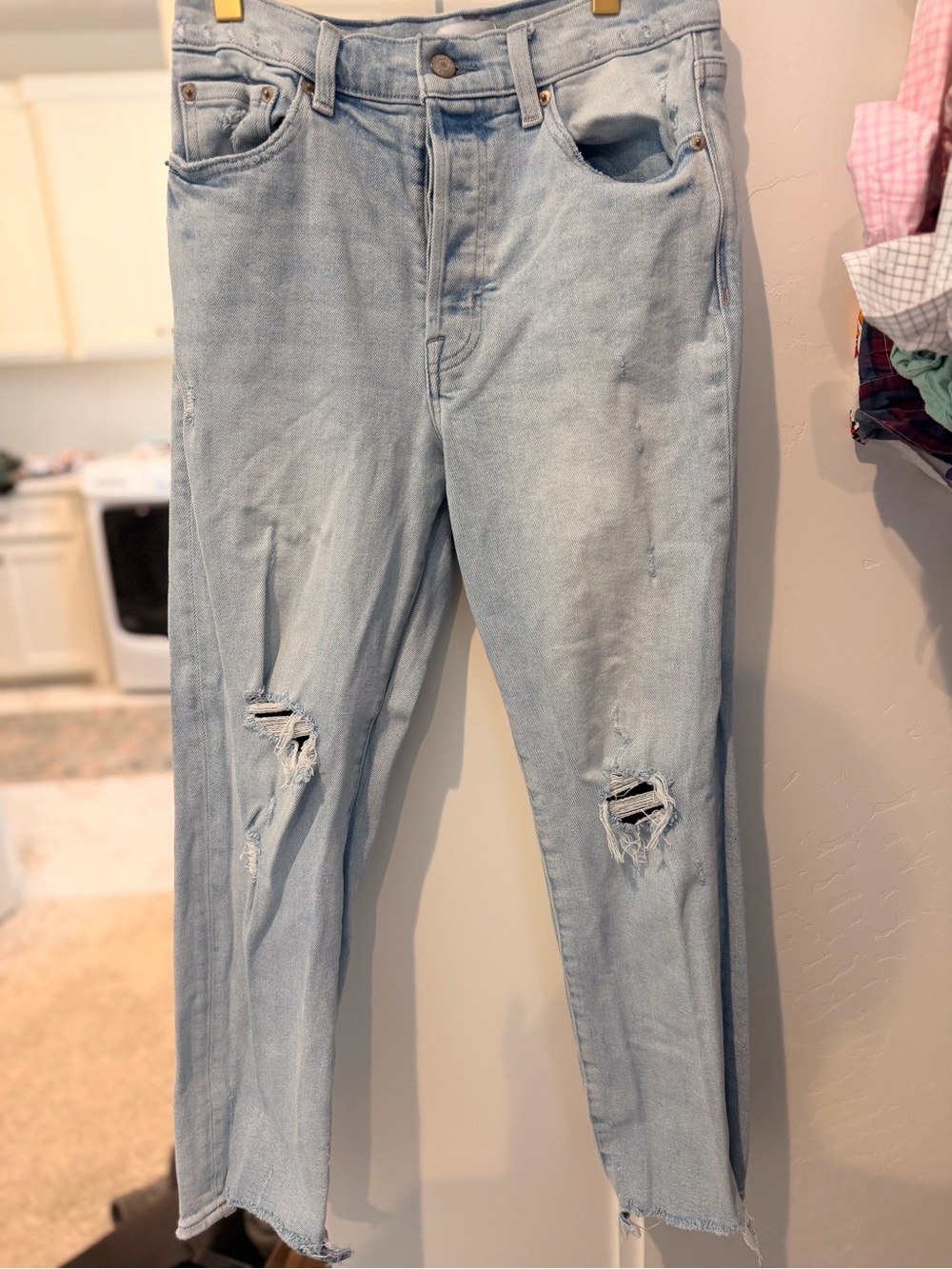 pistola Light Blue Distressed Boyfriend Jeans